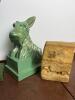 Assorted Art Deco-Style Figural Bookends and Stone Figure - 3