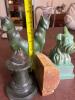 Assorted Art Deco-Style Figural Bookends and Stone Figure - 7