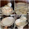 Porcelain Serving Pieces and Plates Victorian-Style Floral Gilt