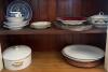 Ceramic Lot Including Blue and White Plates and Lidded Dish