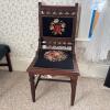 Victorian-Style Needlepoint Side Chair With Carved Details - 2