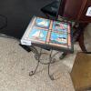 Nautical-Style Metal and Tile Top Accent Table - 8