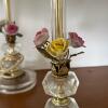 Two Sets of Lamps with Floral & Cherub Motifs - 2