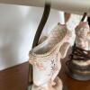 Two Sets of Lamps with Floral & Cherub Motifs - 7