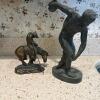 Bronze Western Rider-Style Sculpture, Discus Thrower Classical Statue