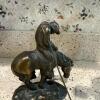 Bronze Western Rider-Style Sculpture, Discus Thrower Classical Statue - 5