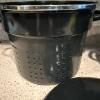 Black Enamelware Stock Pots With Strainer Insert and Lid - 2