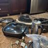 Assorted Kitchen Appliances: Skillet, Percolator, Steamer, Slow Cooker, Pressure Cooker