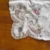 Hand-Embroidered Linen Tablecloth With Cutwork Floral Design