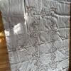 Hand-Embroidered Linen Tablecloth With Cutwork Floral Design - 2