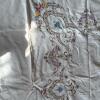 Hand-Embroidered Linen Tablecloth With Cutwork Floral Design - 3