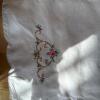 Hand-Embroidered Linen Tablecloth With Cutwork Floral Design - 4
