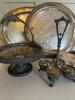 Silver-Plated Serving Trays, Compote, Egg Cup Holder, and Bowls - 3