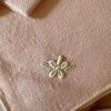 Six Embroidered Linen Napkins With Floral Motif - 2