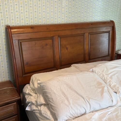 Wood Sleigh Queen Headboard in Traditional Style