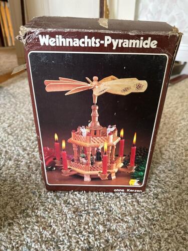 Wooden Christmas Pyramid Candle Carousel