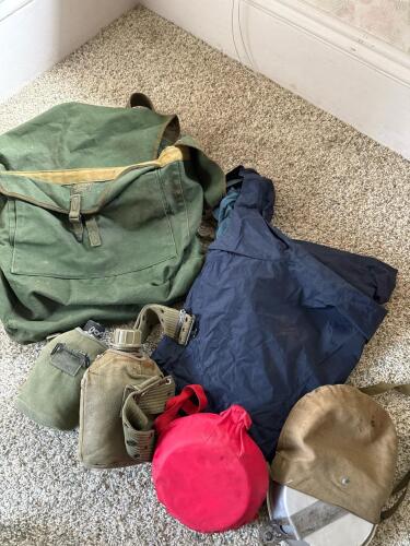 Vintage Kumfort Canvas Pack with Camping Gear