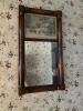 Currier & Ives-Style Wood Framed Mirror with Snow Storm Print