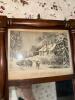 Currier & Ives-Style Wood Framed Mirror with Snow Storm Print - 2