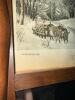 Currier & Ives-Style Wood Framed Mirror with Snow Storm Print - 3