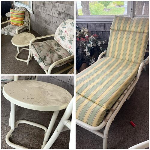 Set of Metal Frame Patio Furniture