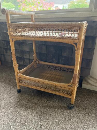 Wicker Push Cart