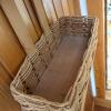 Wall-Mounted Woven Storage Baskets with Wooden Backing - 3