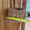 Wall-Mounted Woven Storage Baskets with Wooden Backing - 8