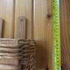Wall-Mounted Woven Storage Baskets with Wooden Backing - 9