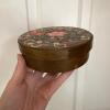 Round Wooden Box with Painted Floral Design - 2