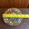 Round Wooden Box with Painted Floral Design - 6