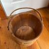 Wooden Bucket with Swing Handle and Winter Scene - 2