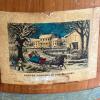 Wooden Bucket with Swing Handle and Winter Scene - 3