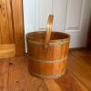 Wooden Bucket with Swing Handle and Winter Scene - 4