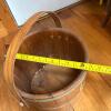 Wooden Bucket with Swing Handle and Winter Scene - 9