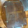 Mahogany Glass Top Butlers Tray Table - 3