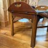 Mahogany Glass Top Butlers Tray Table - 6