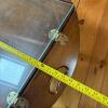 Mahogany Glass Top Butlers Tray Table - 8