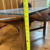Mahogany Glass Top Butlers Tray Table - 12