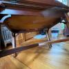 Mahogany Glass Top Butlers Tray Table - 14