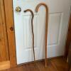 Pair of Wooden Walking Canes - Rustic and Classic
