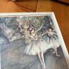 Pair of Framed Paint-by-Number Girl Portraits with Ballet Print - 5