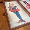 Pair of Framed Paint-by-Number Girl Portraits with Ballet Print - 7