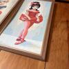 Pair of Framed Paint-by-Number Girl Portraits with Ballet Print - 9