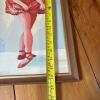 Pair of Framed Paint-by-Number Girl Portraits with Ballet Print - 14