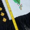 Bird and Floral Needlework Textile with Fringe - 8