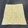 Crocheted Granny Square Yellow and White Afghan