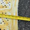 Crocheted Granny Square Yellow and White Afghan - 6