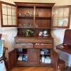 Wood China Cabinet with Glass Doors and Drawers - 2