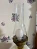 Electric Milk Glass Lamp With Embossed Floral Globe - 4